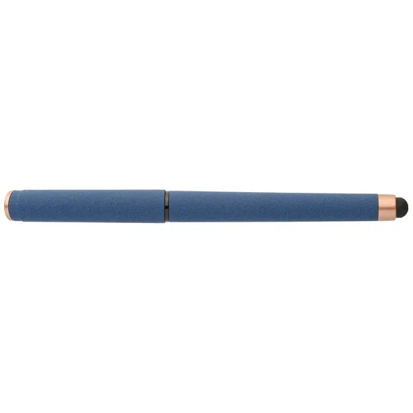 York Recycled Plastic Bronze Trim Stylus Gel Pen-ColorJet