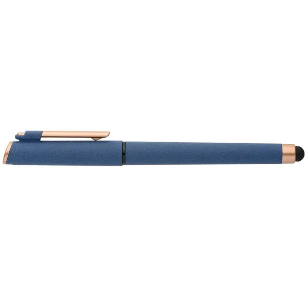 York Recycled Plastic Bronze Trim Stylus Gel Pen-ColorJet