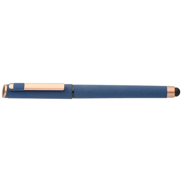 York Recycled Plastic Bronze Trim Stylus Gel Pen-ColorJet