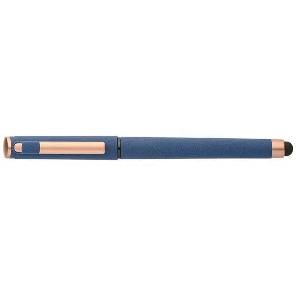 York Recycled Plastic Bronze Trim Stylus Gel Pen-ColorJet