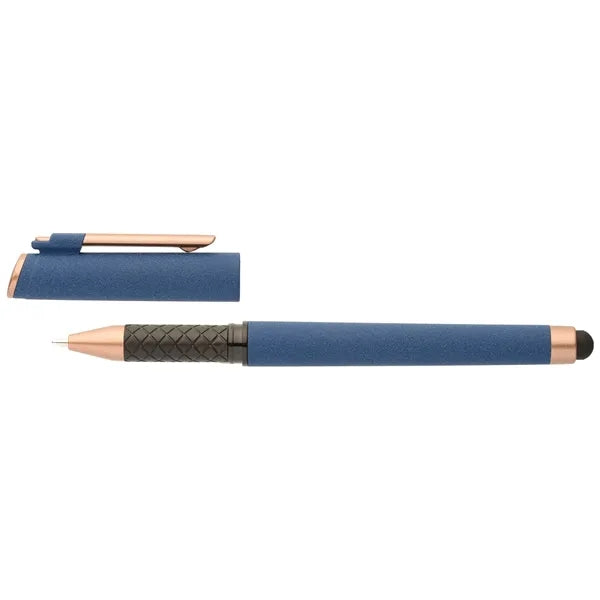 York Recycled Plastic Bronze Trim Stylus Gel Pen