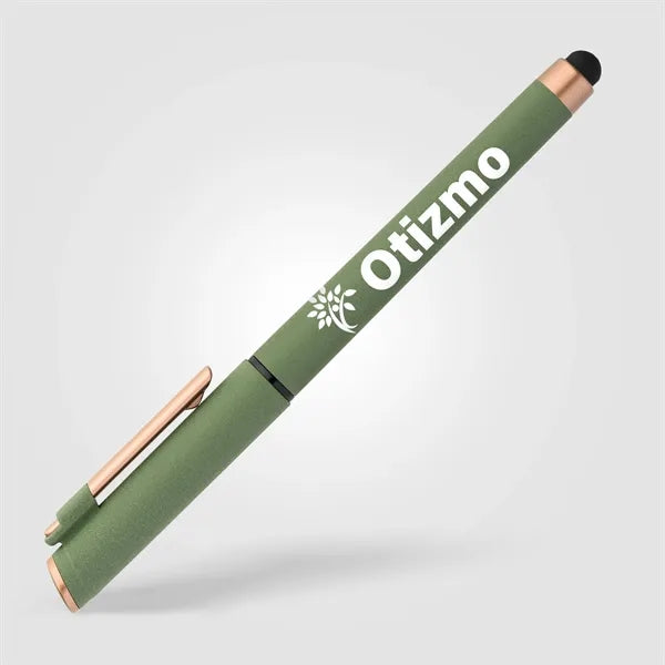 York Recycled Plastic Bronze Trim Stylus Gel Pen