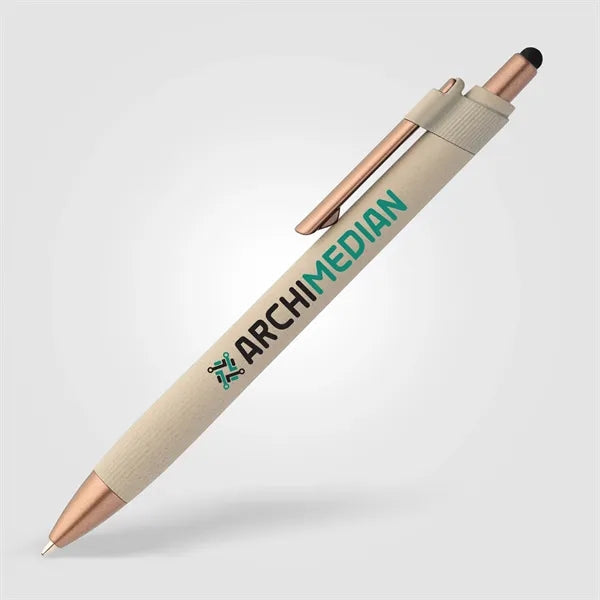 York Recycled Plastic Bronze Trim Stylus Ballpt Pen - Color