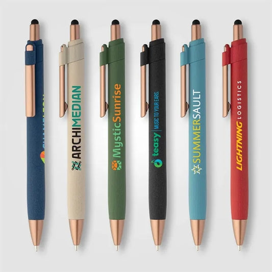 York Recycled Plastic Bronze Trim Stylus Ballpt Pen - Color