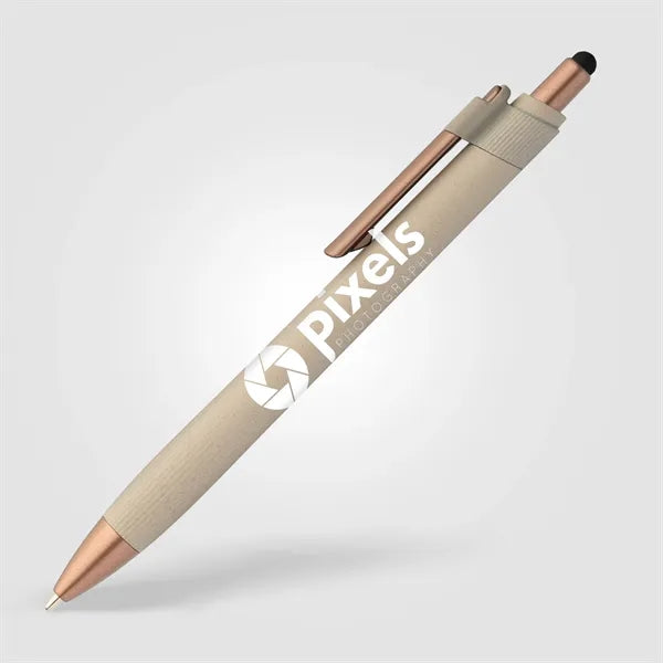 York Recycled Plastic Bronze Trim Stylus Ballpoint Pen