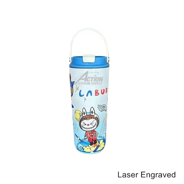 25 oz LABUBU Cartoon Stainless Steel Straw Tumbler W/ Handle
