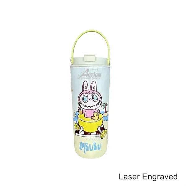 25 oz LABUBU Cartoon Stainless Steel Straw Tumbler W/ Handle