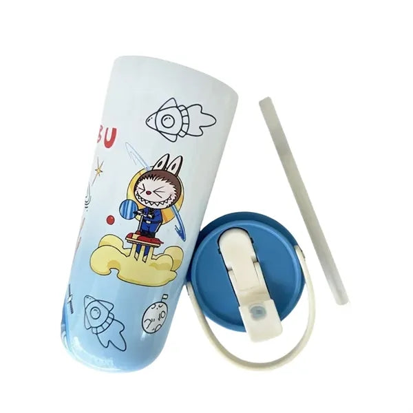 25 oz LABUBU Cartoon Stainless Steel Straw Tumbler W/ Handle