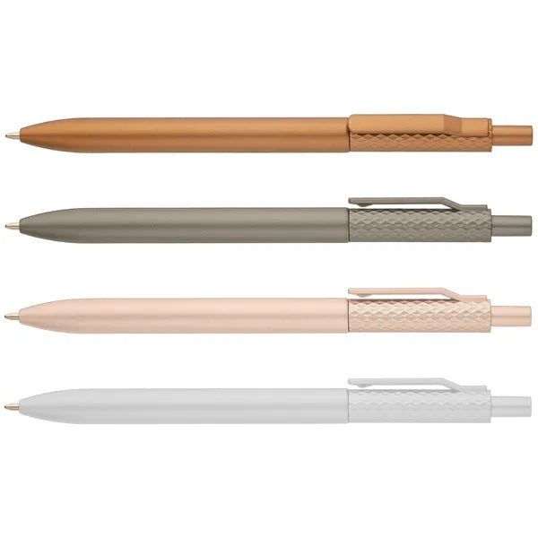 Vale Recycled Plastic Diamond Textured Metallic Pen-ColorJet