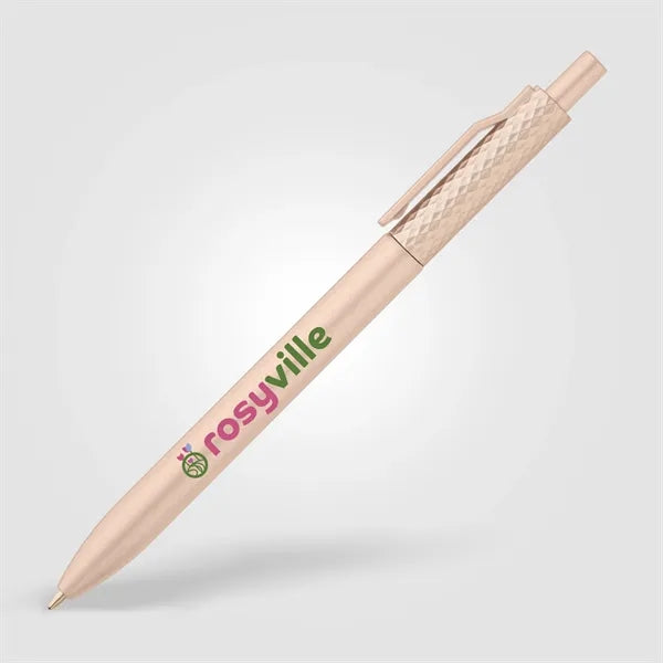 Vale Recycled Plastic Diamond Textured Metallic Pen-ColorJet