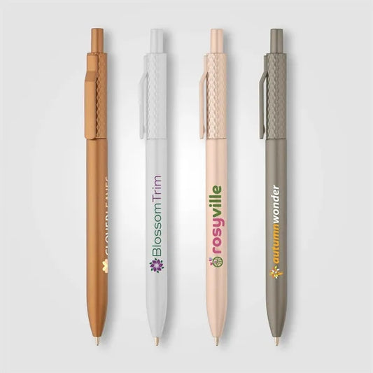 Vale Recycled Plastic Diamond Textured Metallic Pen-ColorJet