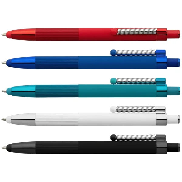 Lisbon Recycled Aluminum Monochrome Fidget Stylus Pen