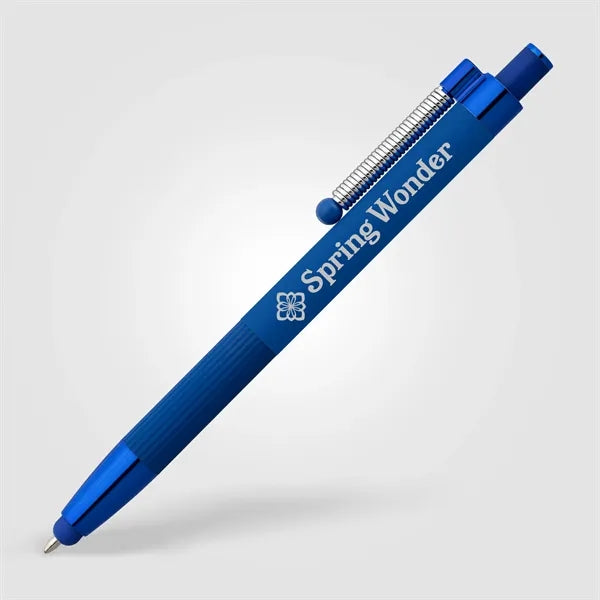 Lisbon Recycled Aluminum Monochrome Fidget Stylus Pen