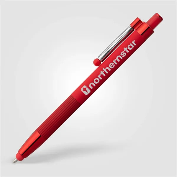 Lisbon Recycled Aluminum Monochrome Fidget Stylus Pen