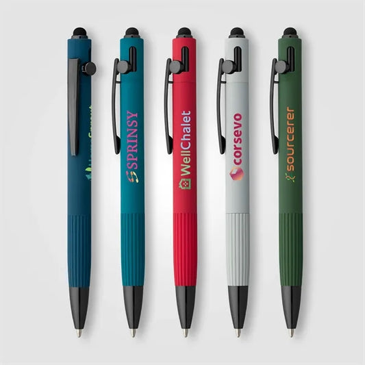 Saga Recycled Aluminum Bolt Action Stylus Pen - ColorJet