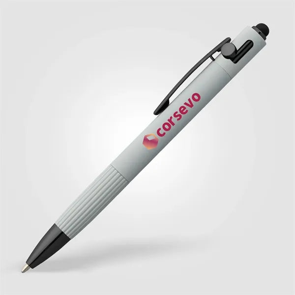 Saga Recycled Aluminum Bolt Action Stylus Pen - ColorJet