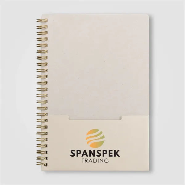 Lino FSC Paper Spiral Binding Vertical Pocket Notebook - A5