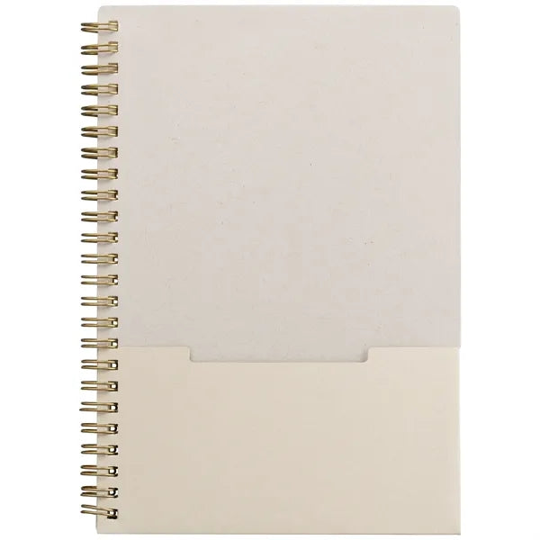 Lino FSC Paper Spiral Binding Vertical Pocket Notebook - A5
