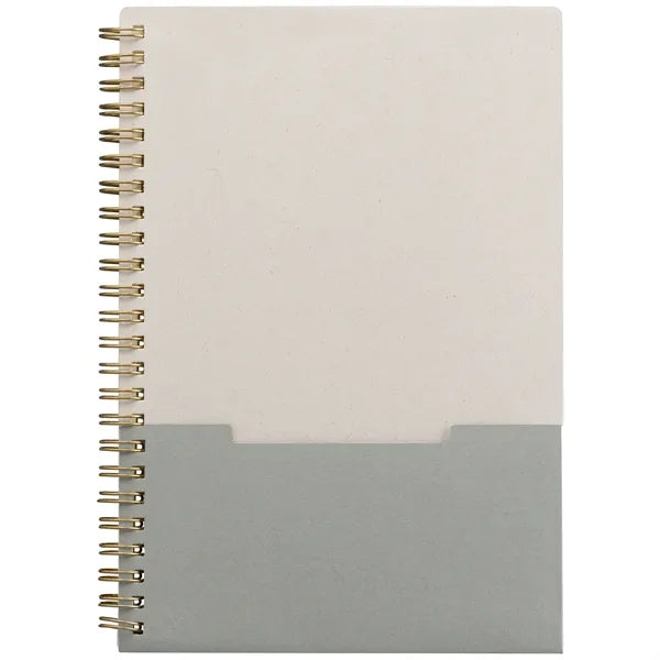 Lino FSC Paper Spiral Binding Vertical Pocket Notebook - A5