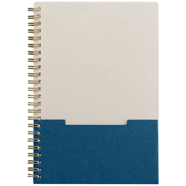Lino FSC Paper Spiral Binding Vertical Pocket Notebook - A5