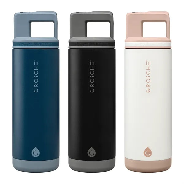 Grosche Alpine Stainless Steel Removable Straw Flip n' Sip