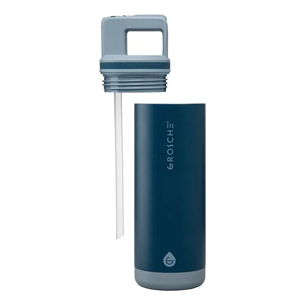 Grosche Alpine Stainless Steel Removable Straw Flip n' Sip