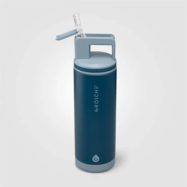 Grosche Alpine Stainless Steel Removable Straw Flip n' Sip