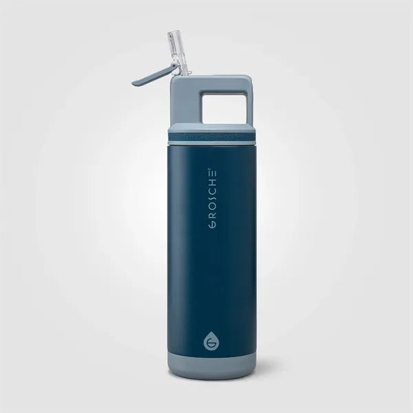 Grosche Alpine Stainless Steel Removable Straw Flip n' Sip