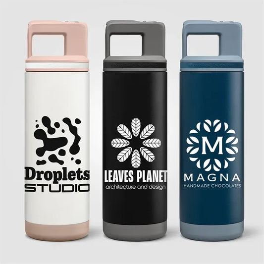 Grosche Alpine Stainless Steel Removable Straw Flip n' Sip