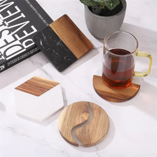 Resin Coaster Acacia Wood Cup Insulation Pad