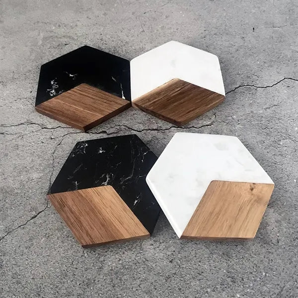Resin Coaster Acacia Wood Cup Insulation Pad