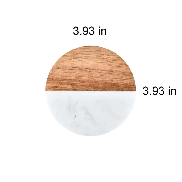 Resin Coaster Acacia Wood Cup Insulation Pad