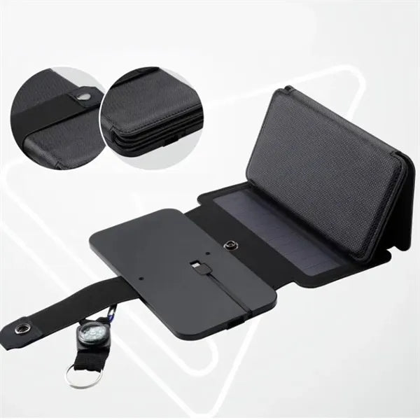 Portable Foldable Solar Charger with LED Light