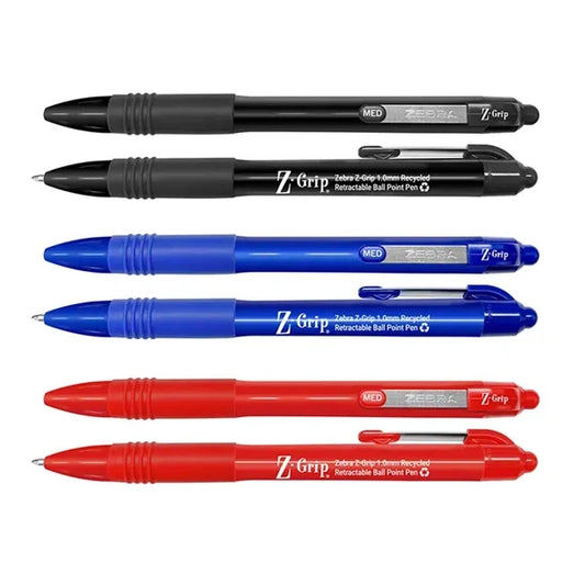 Zebra Z-Grip Recycled, Retractable Ball Point Pen with 1.0mm