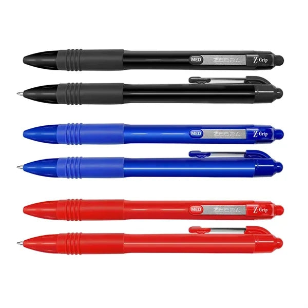 Zebra Z-Grip Recycled, Retractable Ball Point Pen with 1.0mm