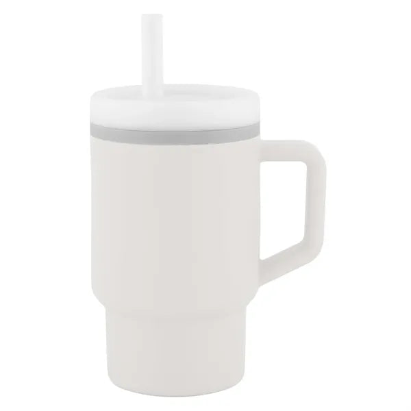 9 OZ Silicone Sippy Cup with Straw & Handle