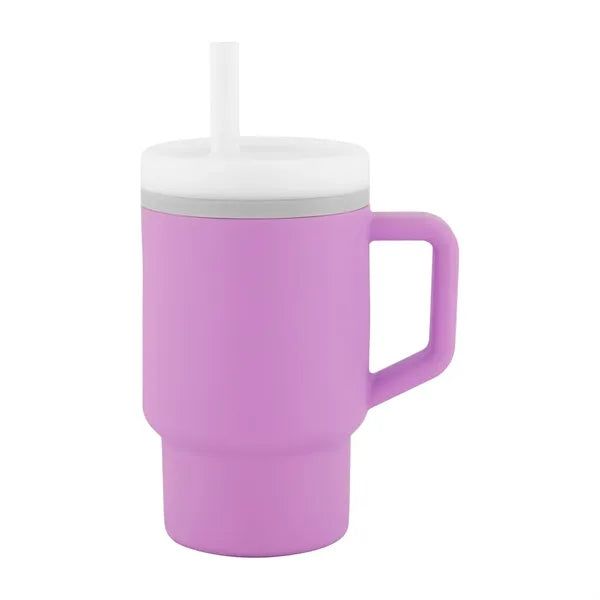 9 OZ Silicone Sippy Cup with Straw & Handle