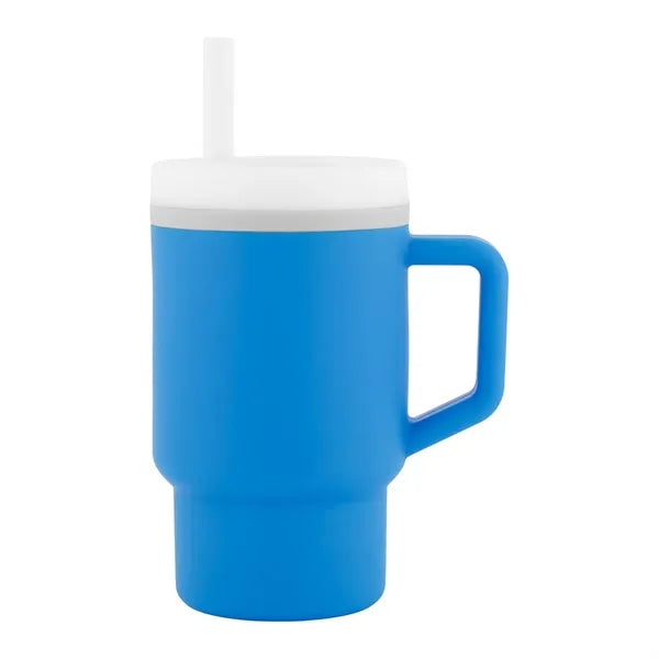 9 OZ Silicone Sippy Cup with Straw & Handle