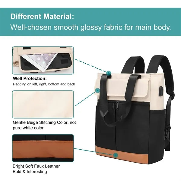 15.6 Inch Multifunctional Outdoor Backpack with USB Port