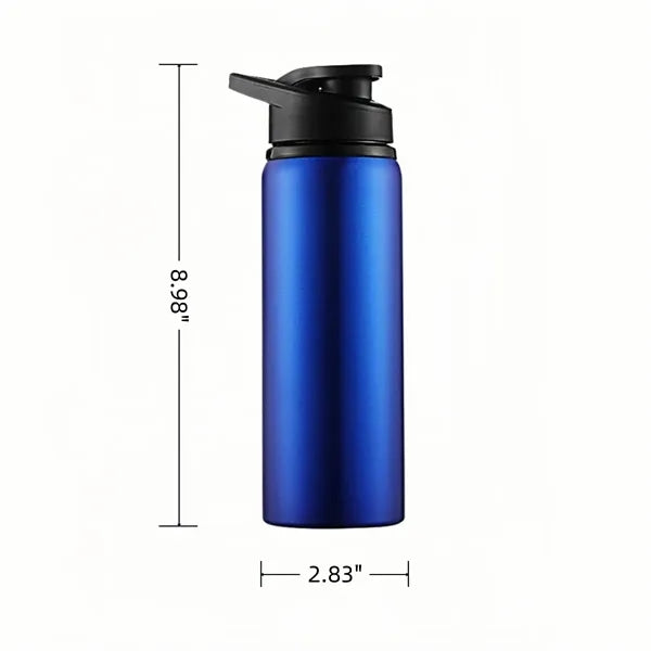 23Oz Thermal Aluminum Sport Water Bottle With Wide Mouth Lid