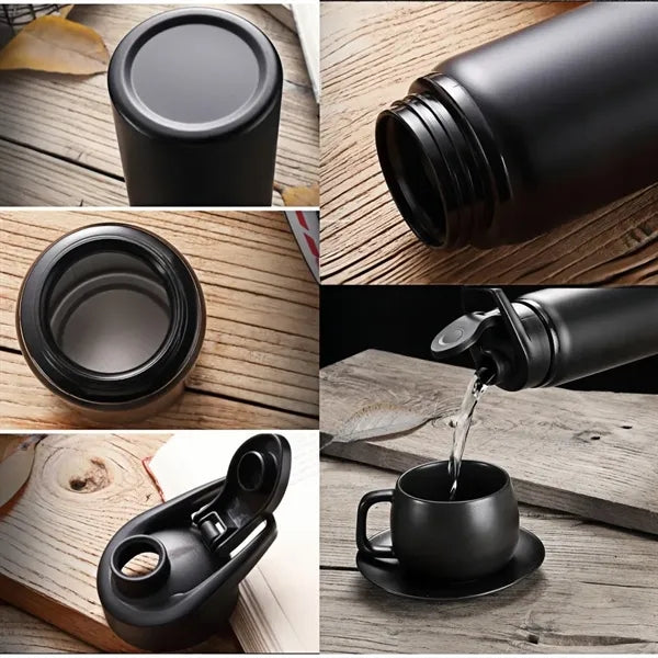 23Oz Thermal Aluminum Sport Water Bottle With Wide Mouth Lid