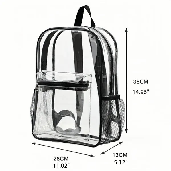 Clear Waterproof Backpack With Multiple Compartments