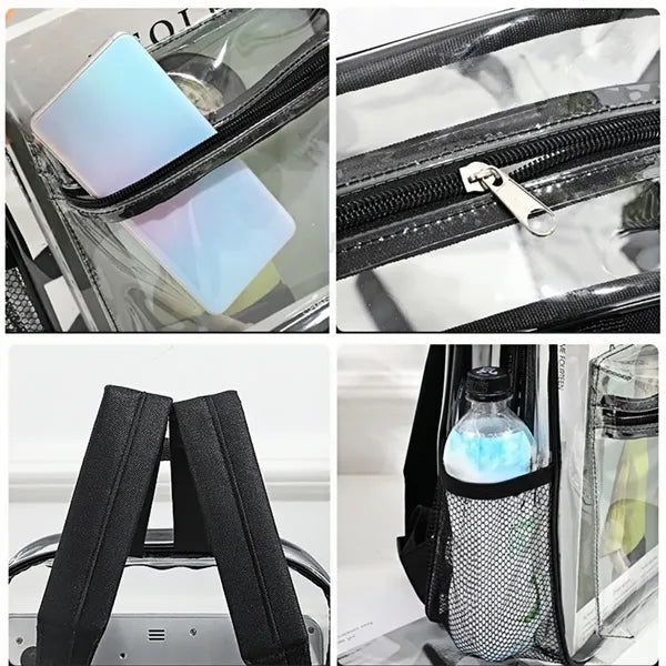Clear Waterproof Backpack With Multiple Compartments