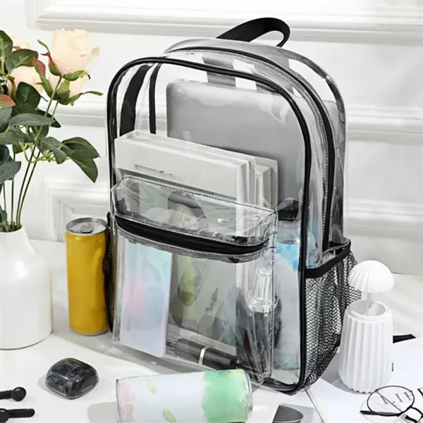 Clear Waterproof Backpack With Multiple Compartments