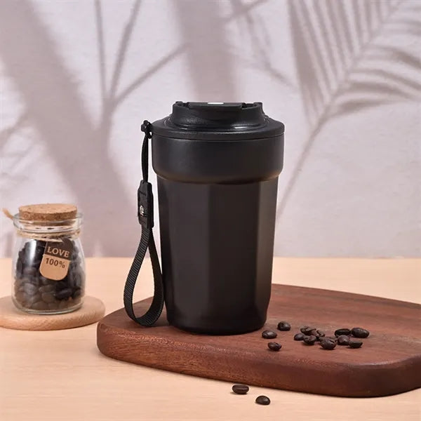 Octagonal Vacuum Tumbler Stainless Dual Lid