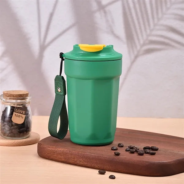 Octagonal Vacuum Tumbler Stainless Dual Lid