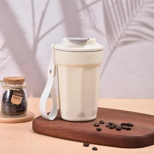 Octagonal Vacuum Tumbler Stainless Dual Lid
