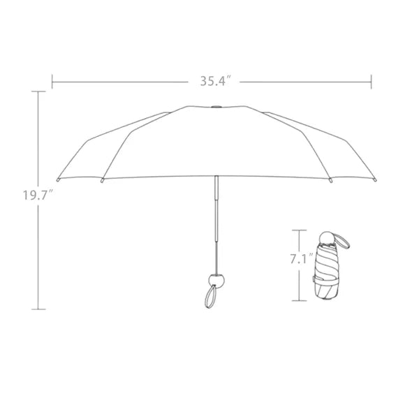 Compact Mini Capsule Sun Rain Umbrella
