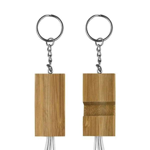 Eco-friendly 3-in-1 Charging Cable With Keychain Holder