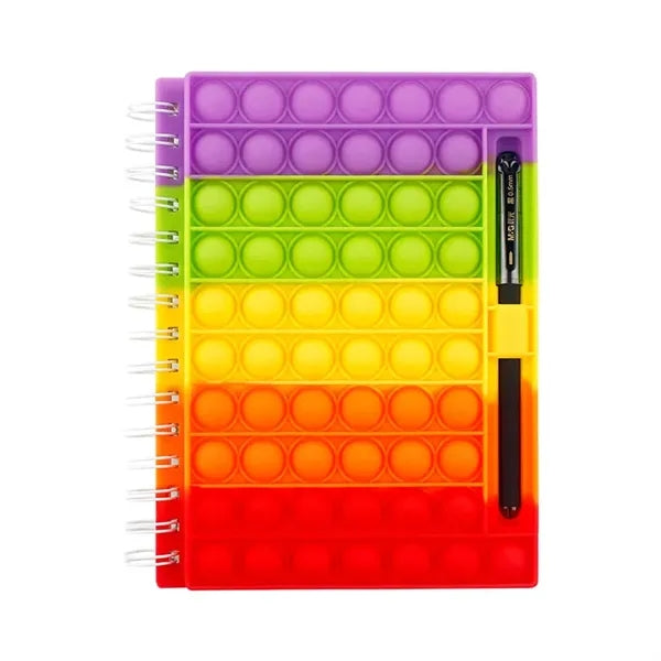 Fidget Toys Stress Relief Silicone Cover Notebook Pen Holder